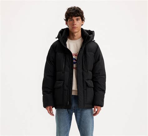 Dry Touch Nylon Hooded Puffer Jacket .